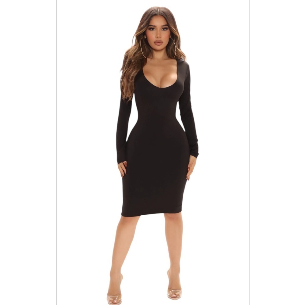 Fashion Nova Amilia Double Lined Midi Dress - Picture 3 of 12